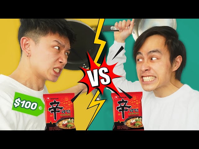 Who Can Make the Best Instant Ramen Noodles for $100? (COOKOFF)