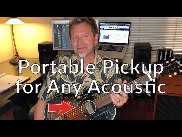 ACOUSTIC GUITAR PICKUP - Make any acoustic guitar electric for $55! - Fits any guitar - No damage