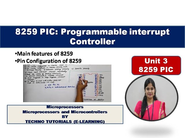 Unit3 L12.1|8259 PIC | Programmable interrupts controller | Introduction | Pin configuration of 8259