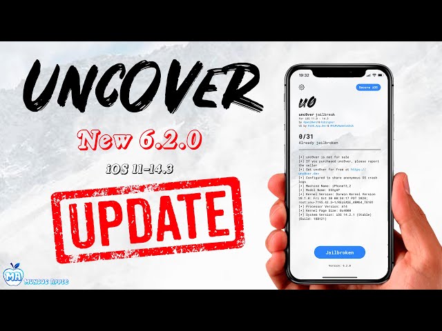 Unc0ver actualiza su herramienta del Jailbreak a la versión 6.2.0 (Toca Actualizar el Jailbreak)