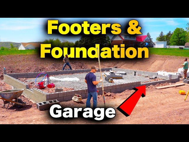 How To Build A Garage - Pour Footers And Foundation