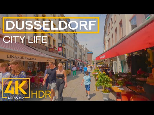 Düsseldorf Relaxing City Walking Tour  in 4K HDR - Exploring Cities of Germany