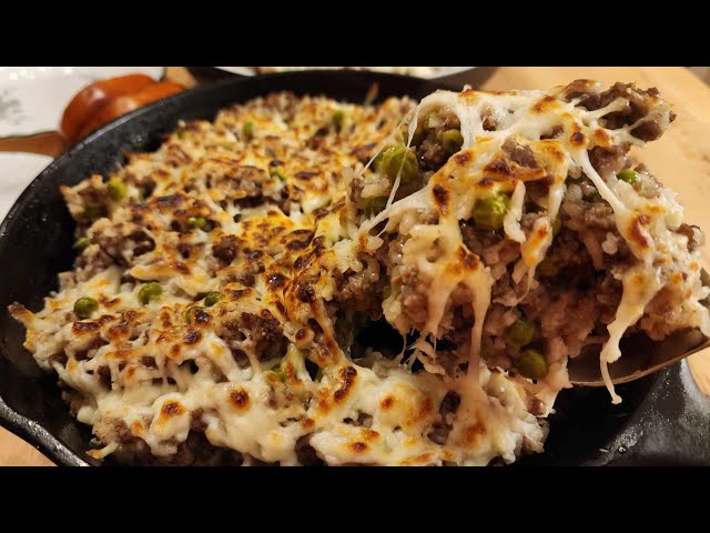 Hamburger Casserole - French Onion Casserole - 1 Pot Meal - Easy Skillet Meal- The Hillbilly Kitchen