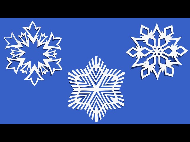 3 Paper Snowflakes cutting easy ❄ | How to make  snowflakes out of paper | Christmas decoration Idea