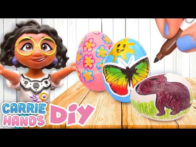 Disney Encanto Madrigal Family Decorates Fun & Colourful DIY Easter Eggs 🥚🖍 | Craft Videos For Kids