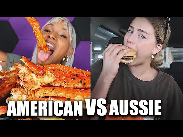 AMERICAN VS AUSTRALIAN MUKBANGERS