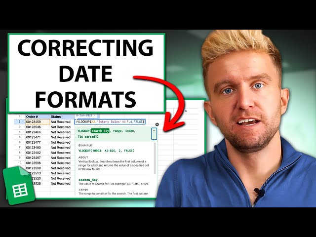 Correcting Date Formats In Google Sheets