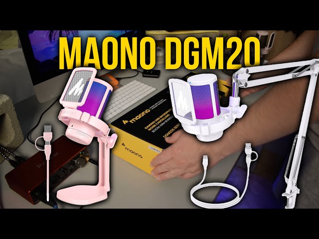 Maono DGM20 GamerWave USB Condenser Microphone With RGB Lights! Unboxing and Review!