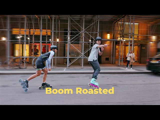 Speed-skater and Street Skater roast each other | NYC Sightseeing on Rollerblades (mic'd up)