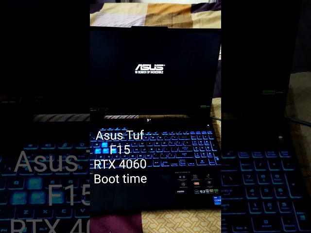 Asus Tuf F15 RTX 4060 + i7 12700h. Boot time. ( 2023 ) #asustufgamingf15 #rtx4060