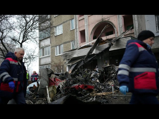 Ukraine interior minister, more than a dozen others killed in helicopter crash