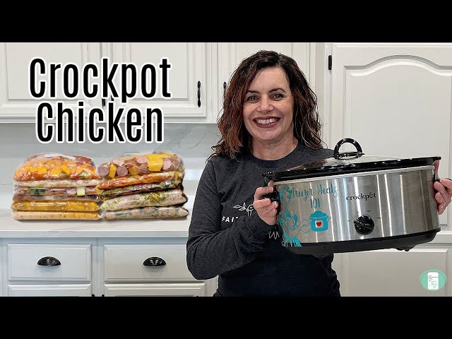 Crockpot Chicken | Tasty Freezer Meal Prep