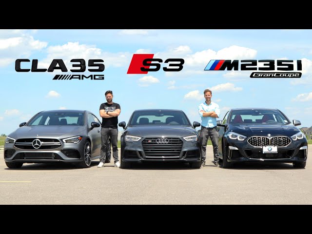 2020 Mercedes-AMG CLA 35 vs Audi S3 vs BMW M235i Gran Coupe // Face-Off