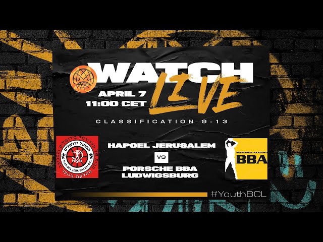 Hapoel Jerusalem v Porsche BBA Ludwigsburg | Full Basketball Game | #YouthBCL 2024