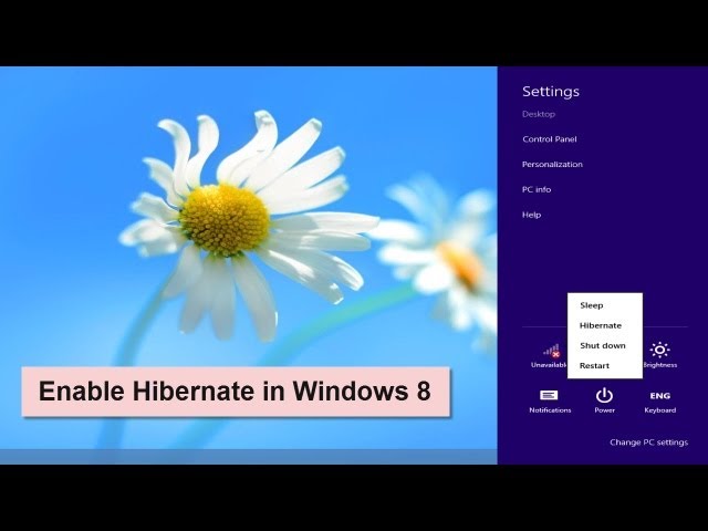 How to Enable Hibernate Option in Windows 8