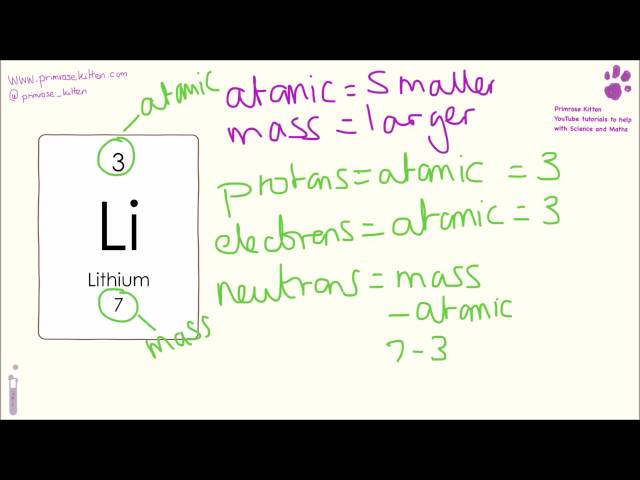 The Number of Protons, Neutrons and Electrons