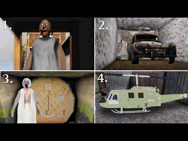 Granny New Update All 4 New Escape Endings (Door, Car, Sewer, Helicopter) | Granny V1.8 New Mod
