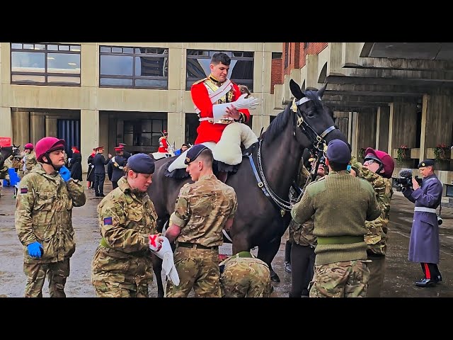 BEHIND THE SCENES: The King's Guard and Horses preparing for The Elizabeth Cup at Barracks!