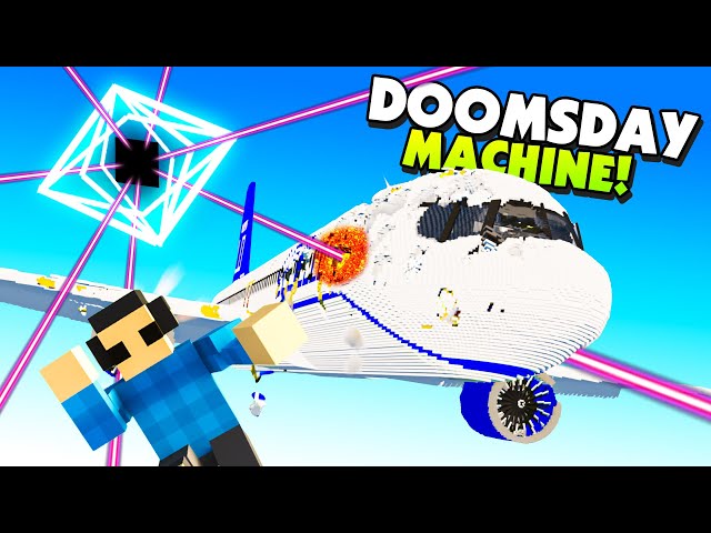 The DOOMSDAY Machine Destroys AIRPLANE Full of Ragdolls! - Teardown Mods