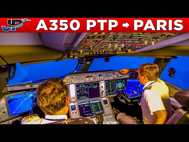 Air Caraibes A350-1000 Cockpit Guadeloupe 🇬🇵 to Paris🇫🇷