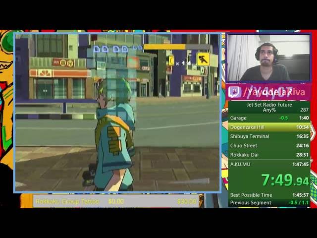 [Outdated][1:46:54] Jet Set Radio Future Any% Speedrun
