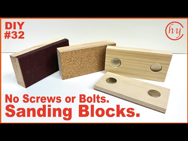 How to make better Sanding Blocks out of scrap wood.Use magnets. No screws or bolts.DIY#32