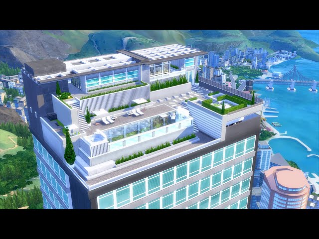 Luxury Penthouse | NoCC | The Sims 4 | Speed Build (Stop Motion)