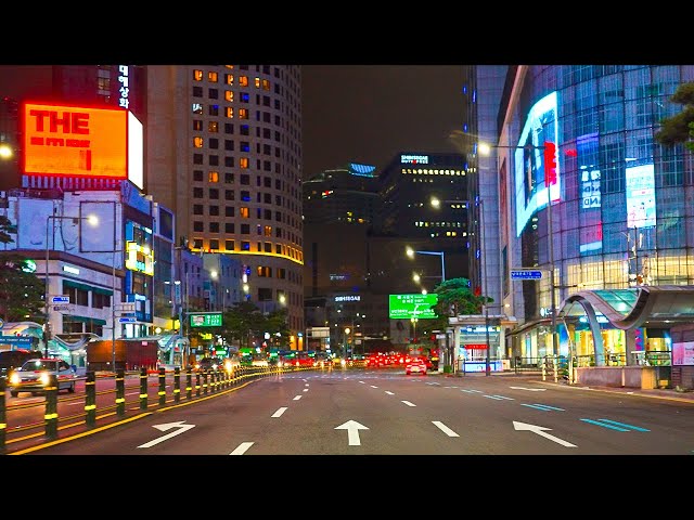 Seoul Vibes 🌃 Rainy Night Driving City 🚙 | Myeongdong and Downtown with Chill Lofi Jazz Hiphop POV