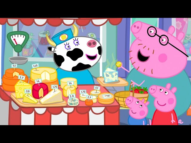 Cheese Shopping At The Market 🧀 🐽 Peppa Pig Full Episodes