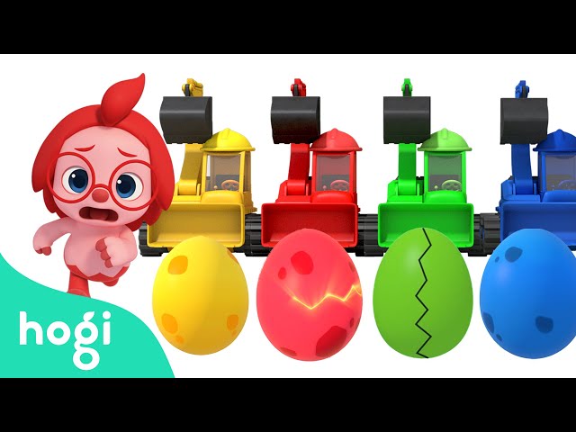 Colorful Excavators｜Coloring Cars + More｜Learn Colors and Nursery Rhymes for Kids｜Hogi Pinkfong