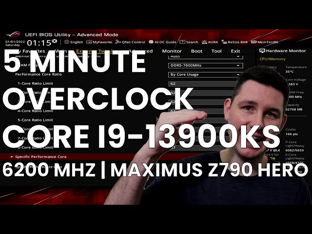 5 Minute Overclock: Core i9-13900KS to 6200 MHz