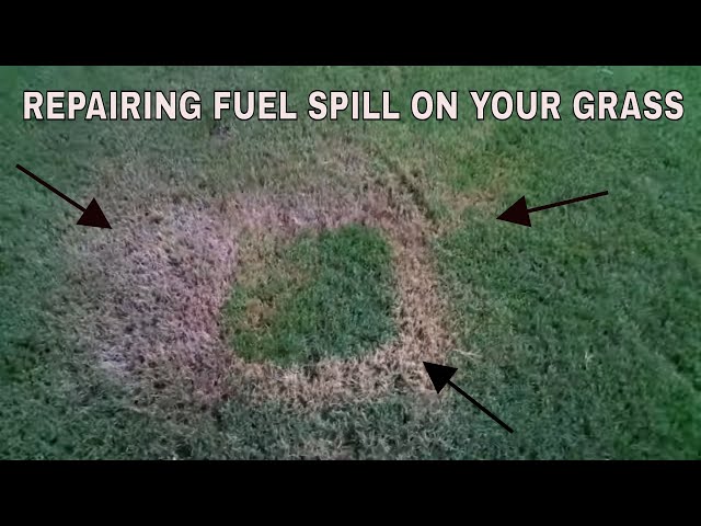 How to repair fuel spill on grass