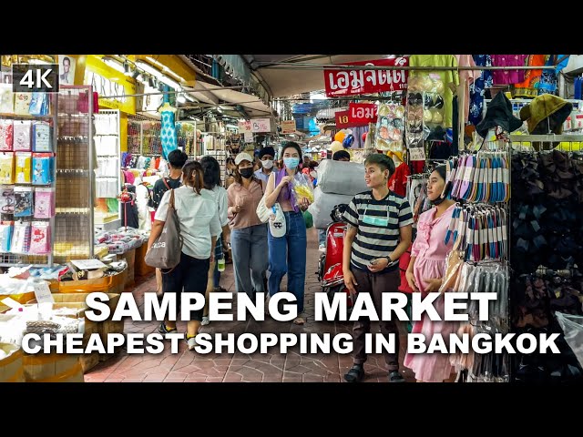 【4K】Walk around Sampeng Market Cheapest Shopping in Bangkok | 31 March 2021