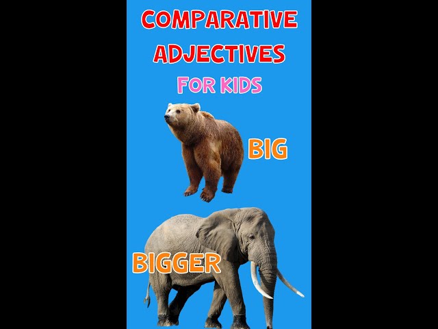 Comparative Adjectives For Kids | Talking Flashcards