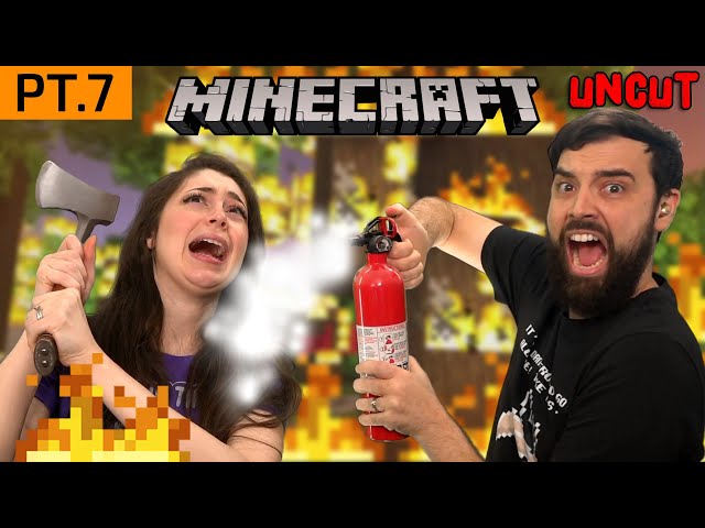 We leave our spawn point and run into a forest fire (Minecraft S2 pt.7 uncut)