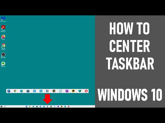 How To Center Taskbar Windows 10 | Center Taskbar Icons No Software Needed | FREE & EASY