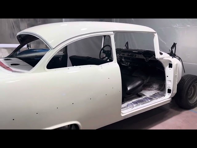1955 Chevy traded for a 63 Nova Update video. Finally getting some white paint on it.