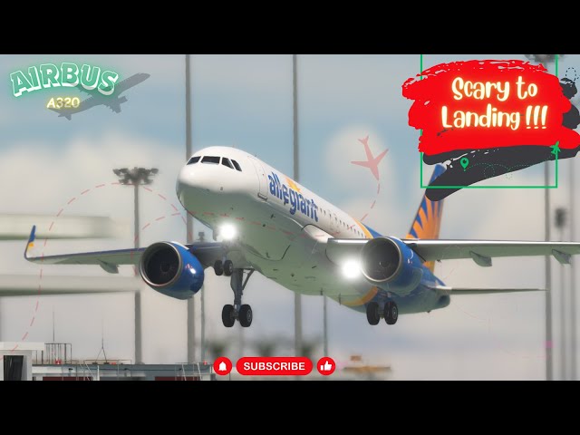 Most EXTREME Aeroplane Flight Landing!! Allegiant Airbus A320 Landing at Gibraltar Airport