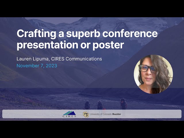 Webinar: Preparing a conference presentation