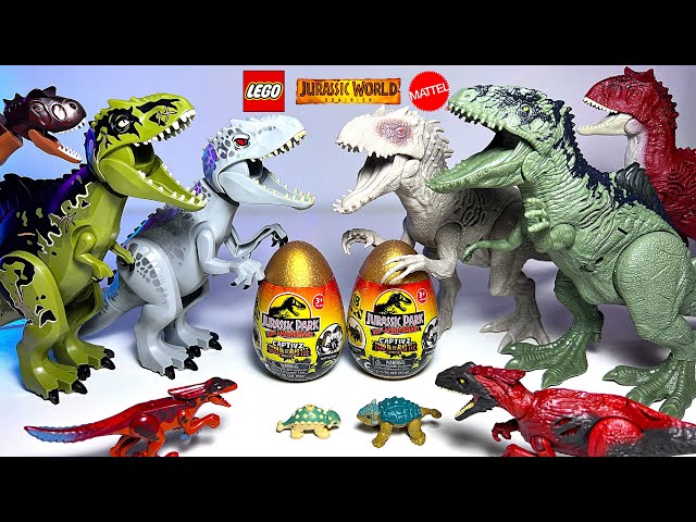 NEW 2023 LEGO VS MATTEL JURASSIC WORLD Dinosaurs Collection Battle! Goo Jit Zu Giganotosaurus, more