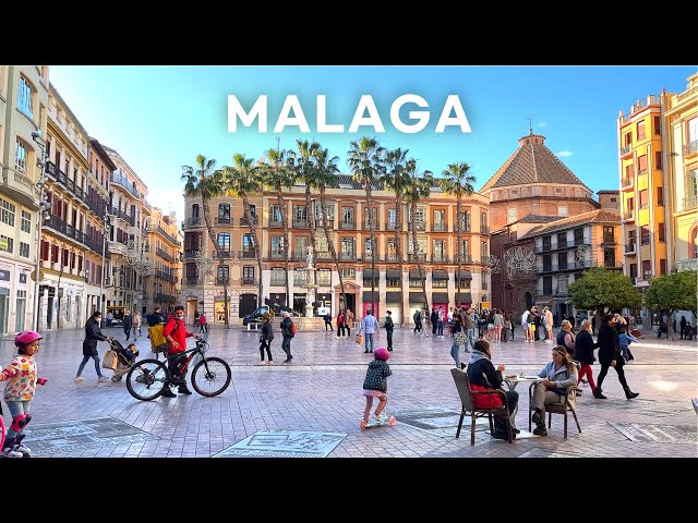 [4K]🇪🇸 Malaga, Spain: Centro Histórico, Cathedral,  Museo Casa Natal de Picasso, El Pimpi  Feb. 2022