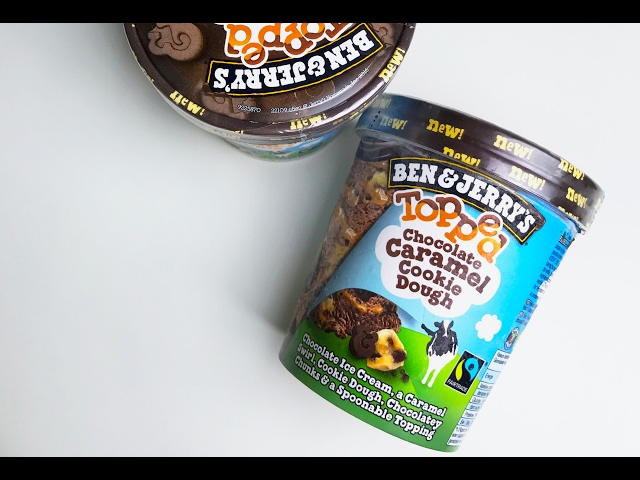 Das NEUE Ben & Jerrys⎟TOPPED Chocolate Caramel Cookie Dough   REVIEW, TASTE TEST ♥︎