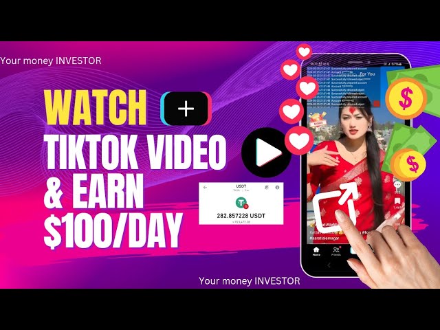 Watch Tiktok Video & Earn $100/per Day ✅ Make money watching Videos 😀 On Your phone 📱