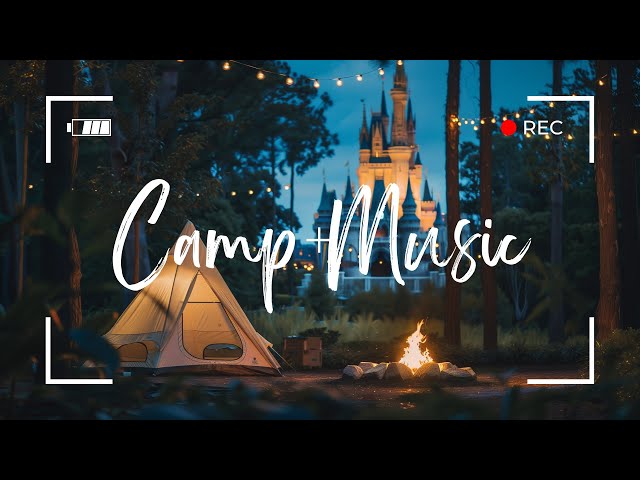Chill Out Camp in Disney's Forest | Relaxing Ukulele Music for Study, Work, Reading, Sleep