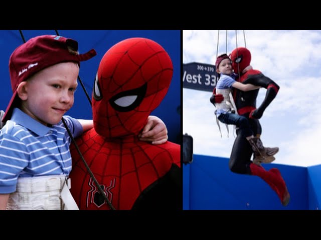 ‘Spider-Man’ Invites Boy Who Saved Sister From Dog Attack to Film Set