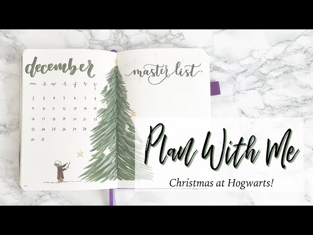 Bullet Journal Plan With Me | Christmas at Hogwarts - Winter Harry Potter Theme