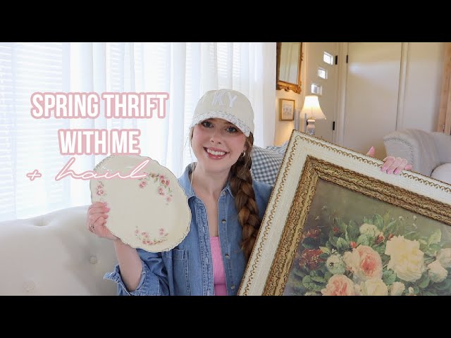 SPRING COTTAGE THRIFT WITH ME + HAUL! THRIFTING FOR SPRING DECOR 2024 🌸