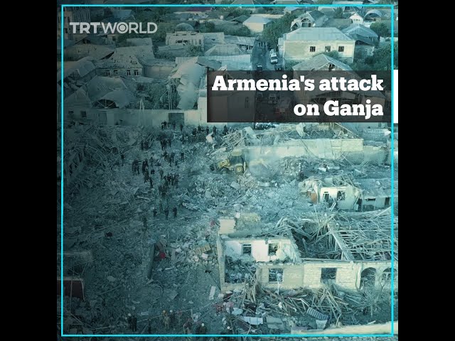 Aftermath of Armenian missile attack on Azerbaijan's Ganja city