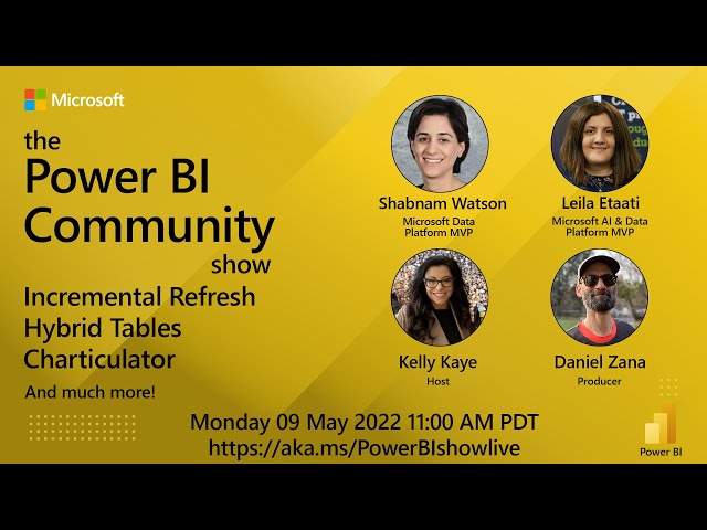 The Power BI Community Show Ep 4 - Incremental Refresh, Hybrid Tables, and Charticulator