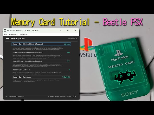 RetroArch PS1 Memory Card Tutorial (Beetle PSX/Beetle PSX HW)